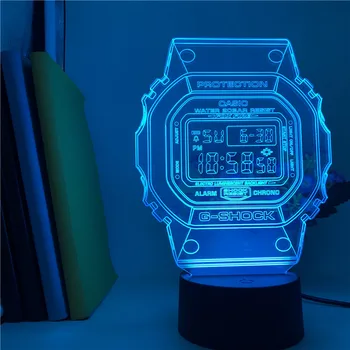 

Bluetooth Control 3D Light Lamp Sports Watch Dropship Direct Supply Nightlight Colorful Unique Decor Best Christmas Indoor Light