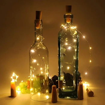 

DOZZLOR 1m 2m 20 LED Lighting Strings Copper Wire Feel Free to Bend Romantic Decoration In Night for Valentine Wedding Party