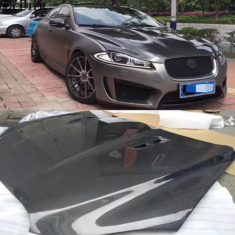 XF Carbon Fiber Fiber Engine Hoods Auto Car for Jaguar XF 1115