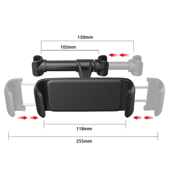 

Car Headrest Mount Car Backseat Tablet Holder for 5.5-12.9\" Cellphone Tablet PC Q9QC