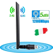 [ANEWISH Wifi Adapter]  1200Mbps to ItalyStable For Smart TV Android Box Laptop Computer