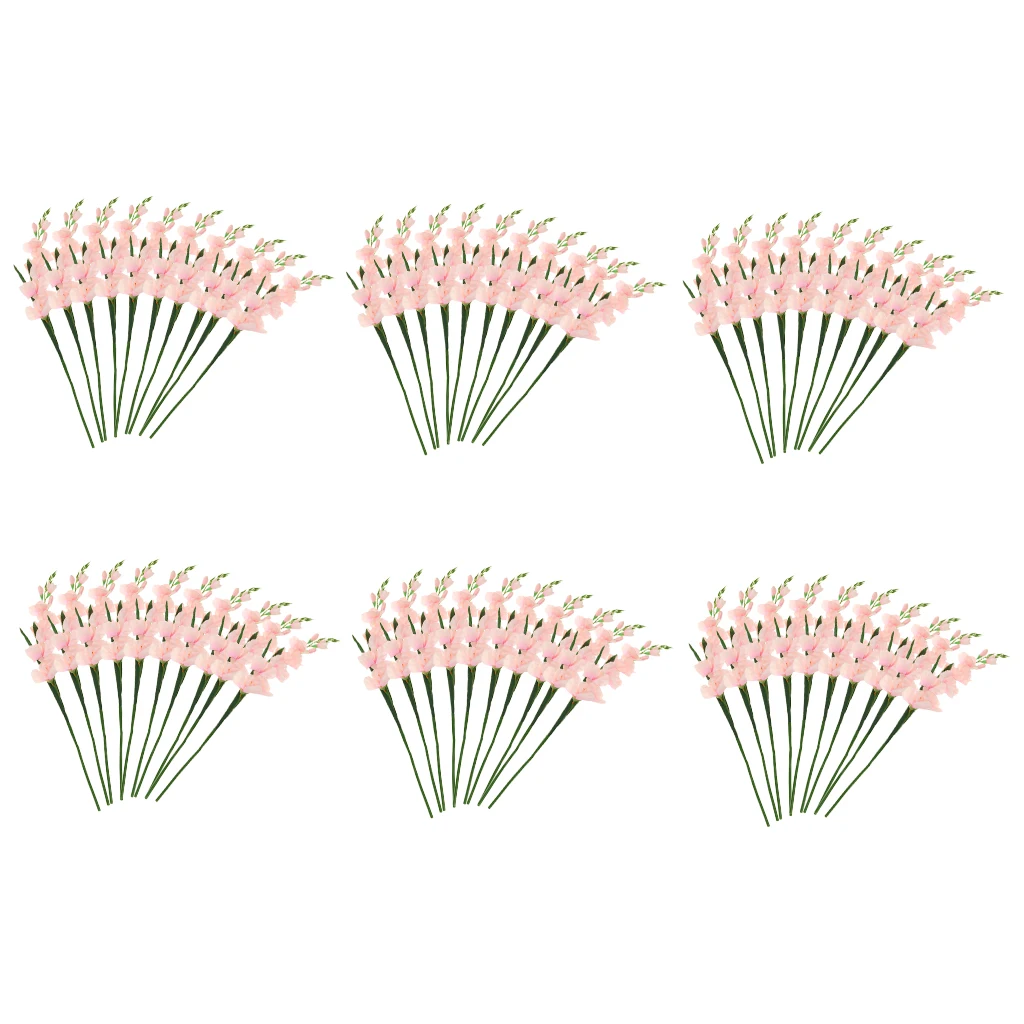 60Pcs Gladiolus Flowers Plants f/ Wedding Christmas Cafe Pub Bar Ornaments