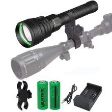 Водонепроницаемый фонарик для охоты, кемпинга, рыбалки, 200-500 м дальность, фонарь для самообороны