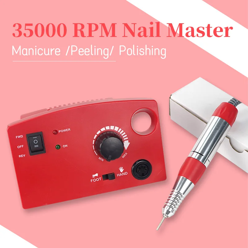 

35000 RPM Electric Nail Drill Machine for Manicure Nail Equipment Electric Nail File With Milling Cutter Nail Art Tool
