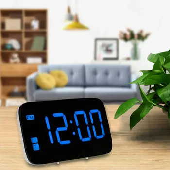 

Fashion Creative Home Occasion Digital LED Alarm Clock Big Screen Snooze Powered Voice Control