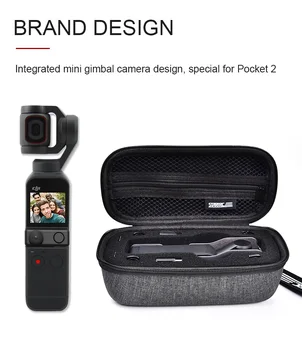 

For DJI Pocket 2 Storage Bag Portable Case Waterproof PU Storage Box Bag + Termpered Glass For DJI Pocket 2 Camera Accessories