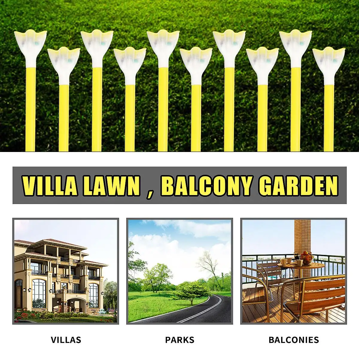 Solar Powered LED Lawn Lamps Decor Pathway Lights Outdoor Waterproof Garden Solar Lamp Yard Patio Landscape Lighting 3 Colors