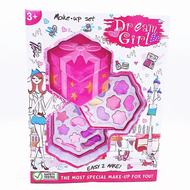 New Children's Cosmetics Set Girl Play House Toy Gift DIY Box Make-up Color Box Gift for Children