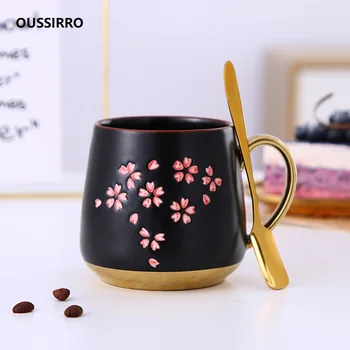 

OUSSIRRO Creative Ceramic Mug Japan style Cup Breakfast bowl Mug Home Office Fancy Gift for Tea Drinker