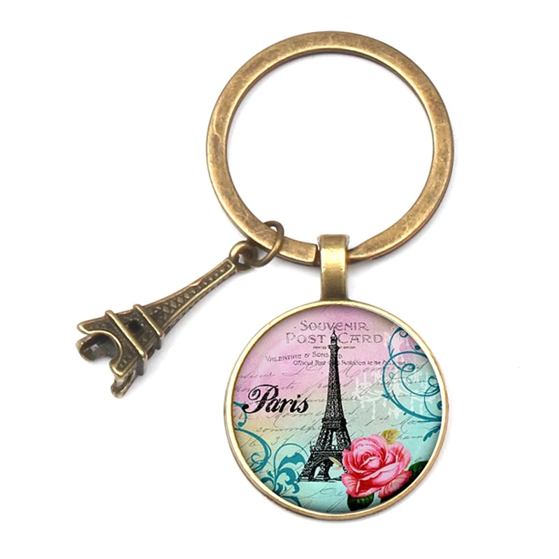 Последняя Эйфелева башня брелок с выражением искусное фотостекло конический кулон брелок-Шарм DIY брелок на подарок ювелирные изделия