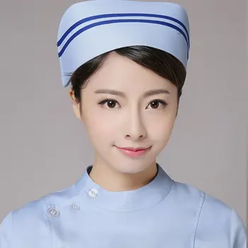 

Thicken Nurse Cap Women New Medical Pure Color Simplicity Sweat Absorbing Breathable Working Nurse Comfortable 3D Uniform Cap