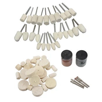 

61Pcs Felt Polishing Tools: 25Pcs Felt Polishing Points Set Reminders Polishing Wool Diameter 3Mm & 36Pcs 1/8 Inch Soft Felt Pol