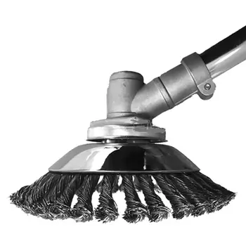 

Twist Wire Wheel Trimmer Head Brush Crimped Bench Grass Weeding Dust Remover Mower for Gardening Lawn Yard Patio Cutting Accesso