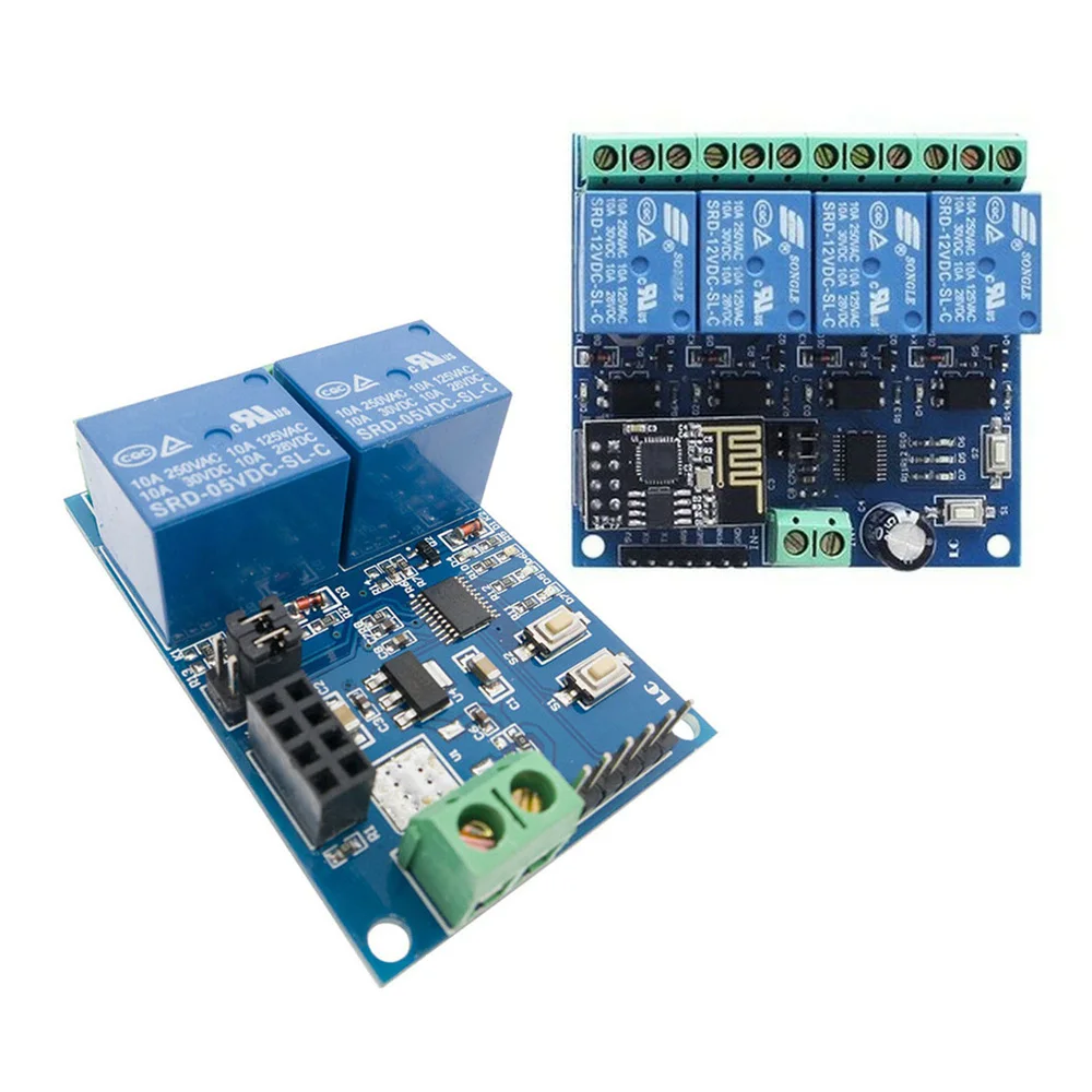 Твердотельные реле модуль Wi-Fi, ESP8266 ESP-01 5 V/12 V 2/4 Каналы для Arduino
