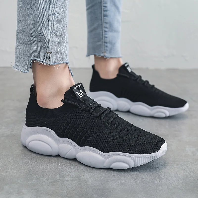 

2020 Autumn New Casual Flat Ladies Vulcanized Shoes Beathable Lace Up Sneakers Outdoor Sport Shoes Zapatos De Mujer Sneakers