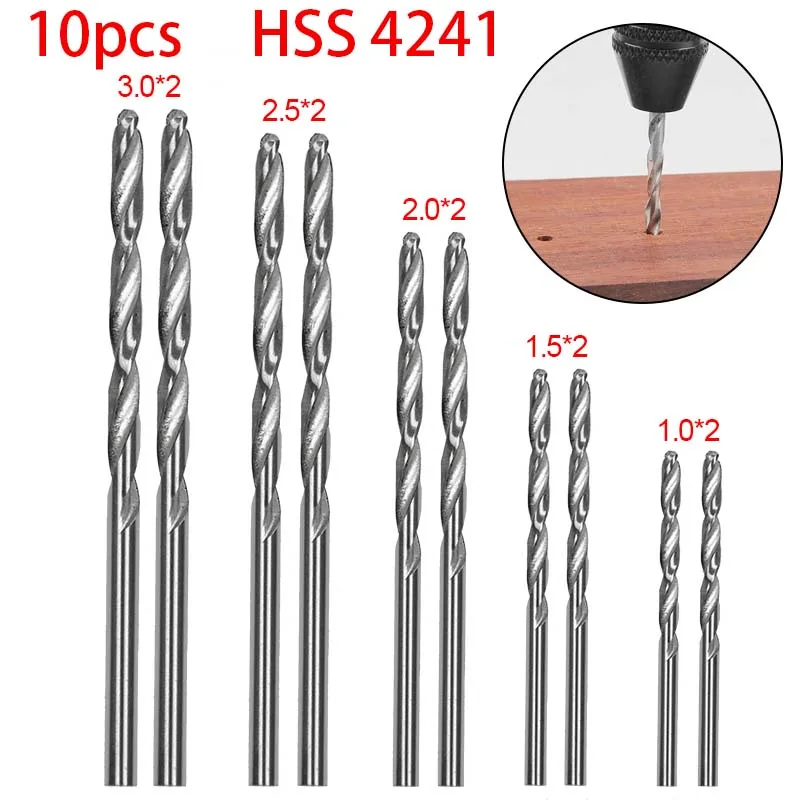 JIGONG качественная Мини Микро алюминиевая ручная дрель с быстрозажимным патроном+ 10x высокоскоростные стальные сверла вращающиеся инструменты сверление древесины - Цвет: HSS 4241 10pcs