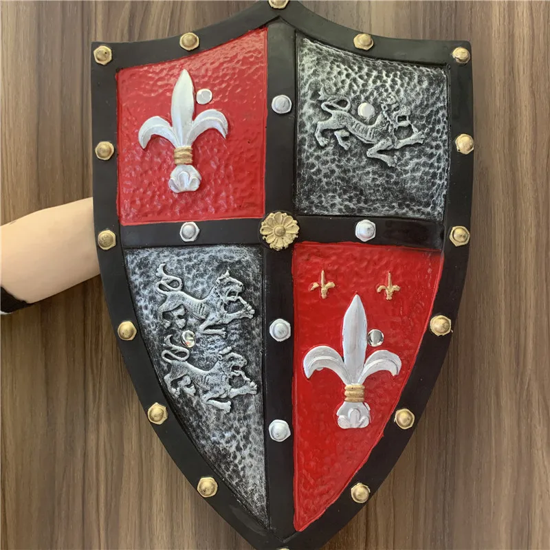 1:1 Medieval Warrior Royal Guard Heart Shield Cosplay Weapon Prop Movie Game Anime Role Play Halloween Link Cos Gift PU cosplay prop cosplay toy cosplay shield