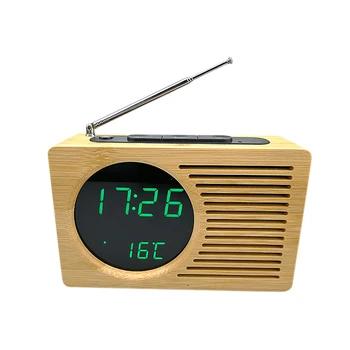 

Led Alarm Clock Digital Led Display Voice Control Electric Snooze Radio Alarm Clock Desktop Table Calendar Temperature Clocks Us