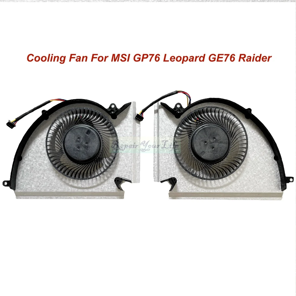 Laptop CPU GPU Cooling Fan For MSI GP76 Leopard GE76 Raider Notebook PC Fans Cooler Radiator PABD1A010SHR N451 PABD1A010SHL N452