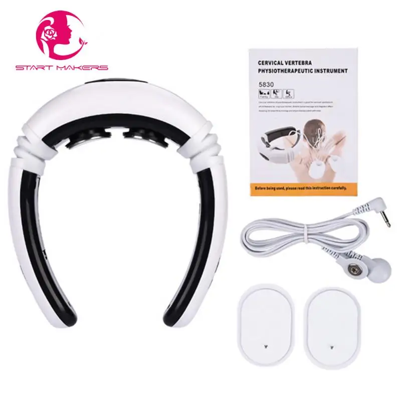 

Electric Neck Massager &Pulse Back Massage 6 Modes Far Infrared Heating Pain Relief Tool Health Care Masajeador Machine dropship