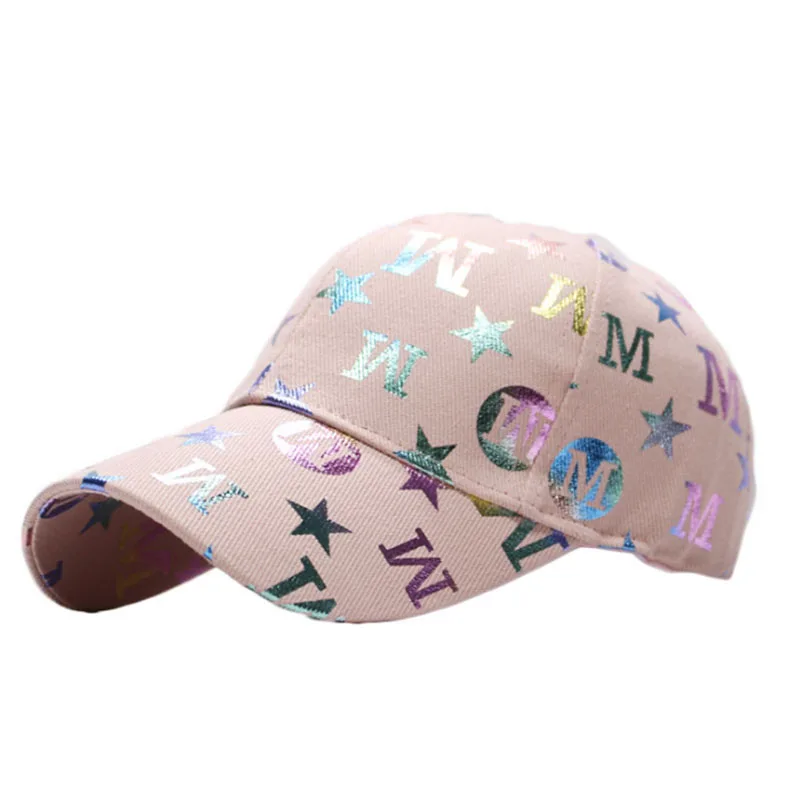 

New Letter M Star Print Face Cap Hats For Men Women Color Baseball Caps Summer Outdoor Sports Shade Visor Hat Casquette
