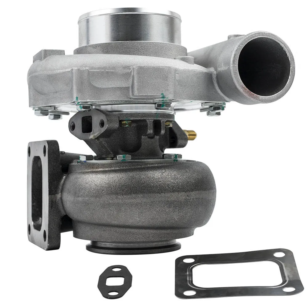 Масляное охлаждение T76 T4 Flange.96 A/R .80 гоночный Турбокомпрессор-до 600 + HP V-band фланец