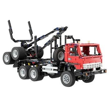 

BuildMoc LoggingS Trucks Car Construction City Building Blocks Worker Figure Bricks Toys for Children Crane Model Kids Game
