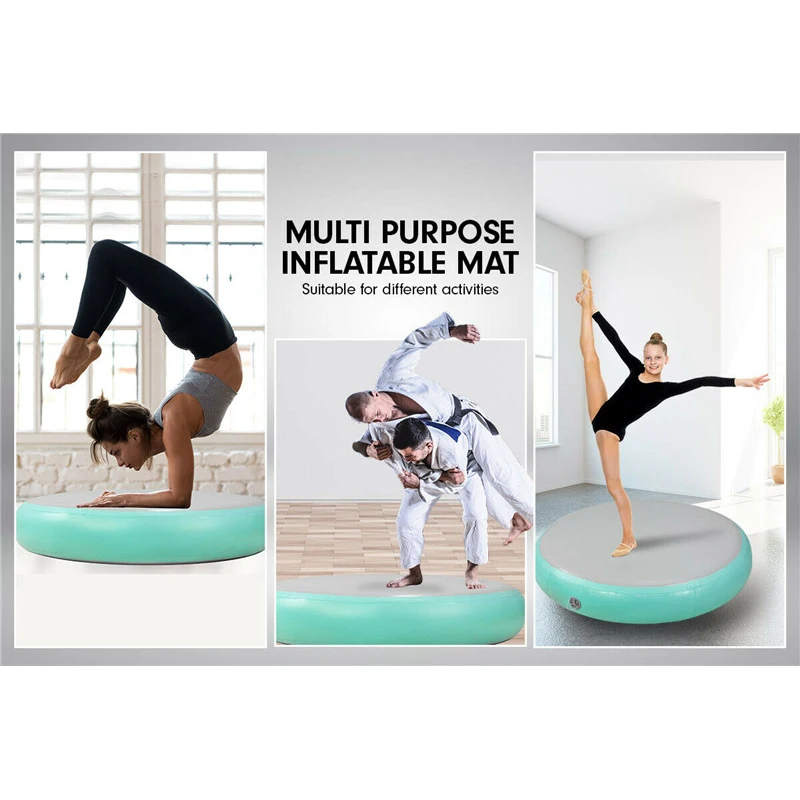 

Taekwondo Inflatable Cushion Adult Gymnastics Training Inflatable Brushed Air Cushion Yoga Round Inflatable Sports Mats 2019 New