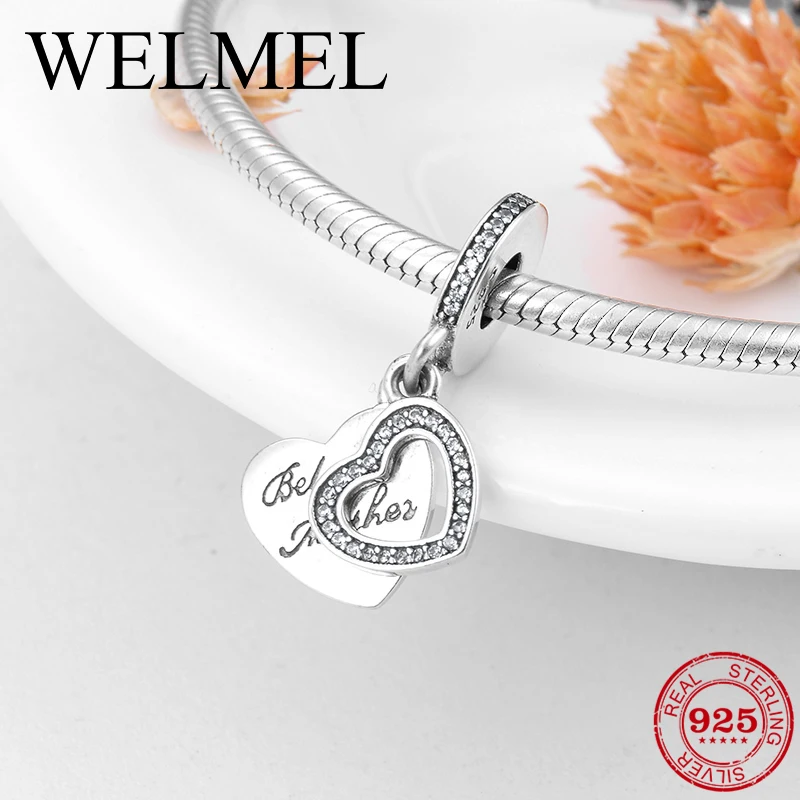 

2018 fashion 925 Sterling Silver true love heart CZ Fine Pendants Fit Original Pandora Charm Bracelet Jewelry making