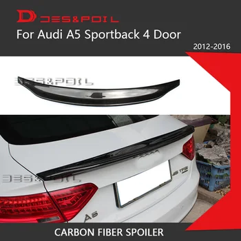 

For Audi A5 Sportback Carbon Fiber Spoiler Carater-e Style Trunk lip Bootlid 4 Door 2012-2016
