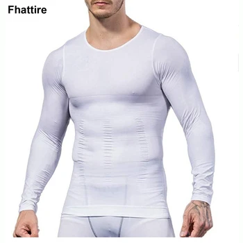 

Men Body Shaper Slimming Shapewear Waist Trainer Belly Shapers Reductive Strip Compression Shirt Abdomen Slim Corset Sleeve Top
