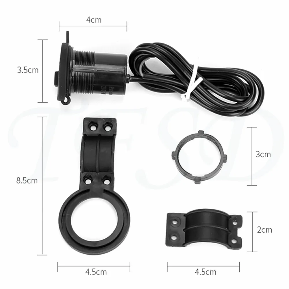 Зарядных порта USB для автомобиля Зарядное устройство мотоцикл DC 12 V-24 V Зарядное устройство с переключатель розетка Водонепроницаемый телефон Зарядное устройство для BMW F800GT F800S F800ST F800R