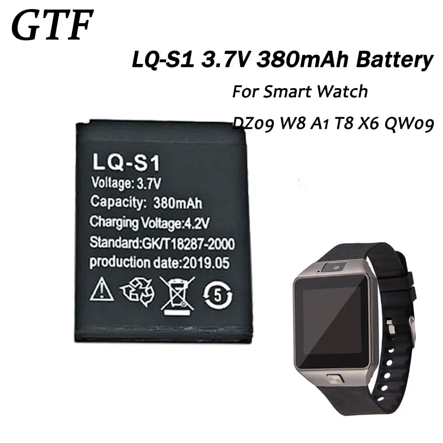 Frank Worthley overdrivelse Konklusion 2pc/5pcs Lq-s1 380mah Smartwatch Rechargeable Li-ion Polymer Battery For Smart  Watch Hlx-s1 Dz09 W8 T8 A1 V8 X6 Cells Lq-s1 - Rechargeable Batteries -  AliExpress