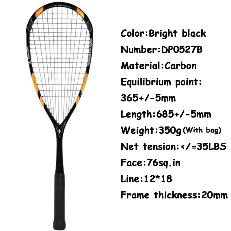 Ракетка Squash углерод Сверхлегкий ракетка Raqueta сумка для игры сквош веревка