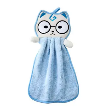 

1 Pcs Kitchen Towel Children Nursery Hand Towel Soft Plush Bow Animal Hanging Wipe Bathing Kitchen Hand Drying Towel