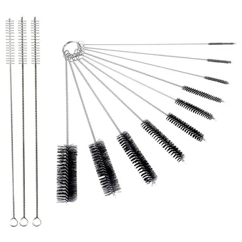 

Nylon Cleaning Brush Set of 10 for Bottle, Tube, Jar and Most Narrow Containers (3 Straw Cleaning Brushes Bonus)