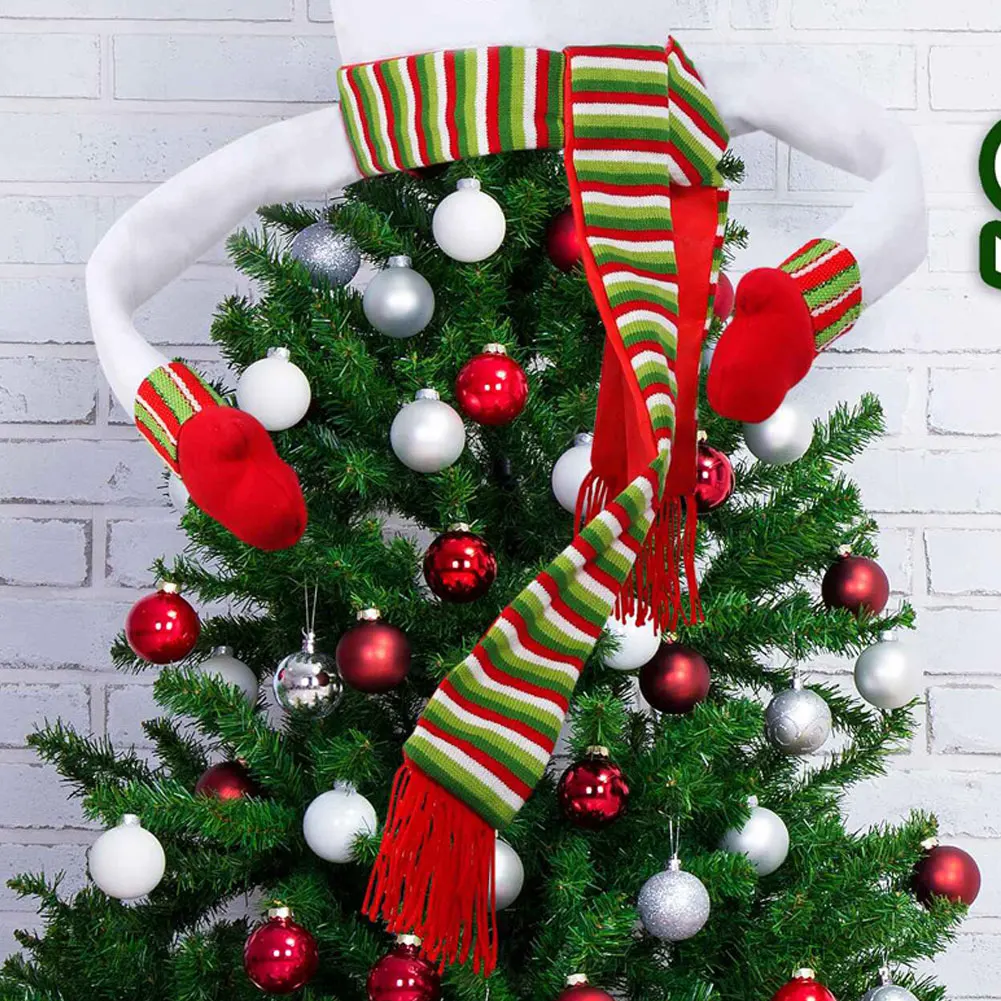 Soft Christmas Supplies Cute Top Hat Snowman Ornament Xmas Tree Hanging DIY Decoration Christmas decoration