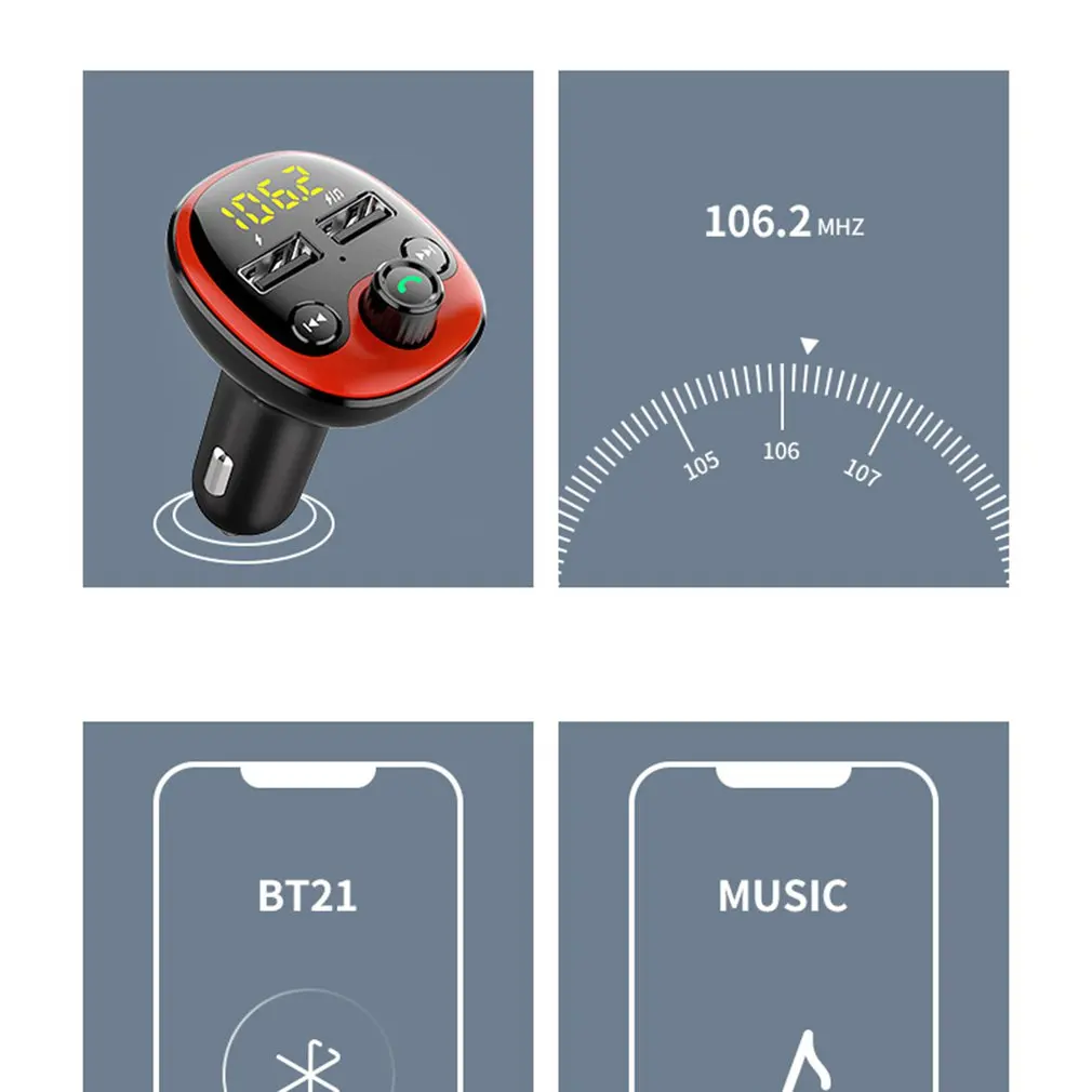Автомобильный комплект BT21 mp3 плеер Встроенный FM передатчик автомобильный AUX