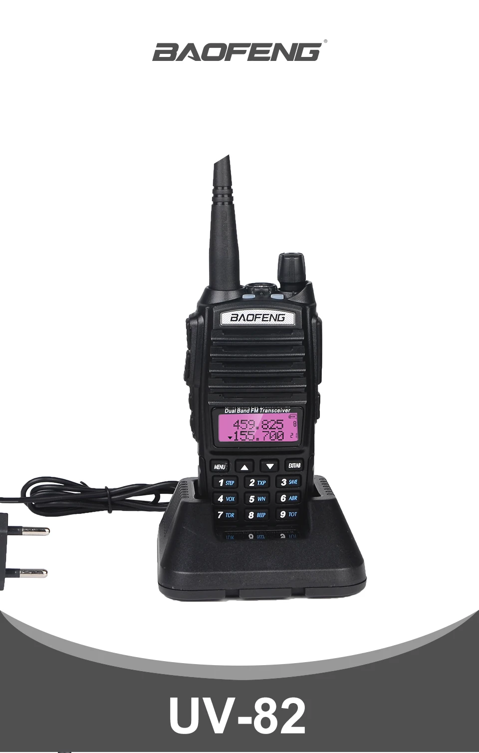 2 шт. Baofeng UV-82 рация+ NA771 Антенна UHF VHF Двухдиапазонная двухсторонняя радио UV 82 Dual PTT Woki Toki CB радиостанция