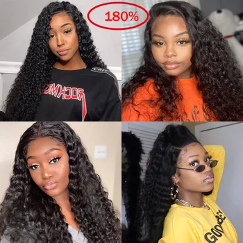 

Swinging Forest Deep Wave Wig Pre Plucked Lace Front Human Hair Wigs for Black Women Frontal Wig Human Hair Wigs Remy Hair