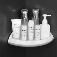 WIKHOSTAR Bathroom Shelf Shampoo Holder Wall Mounted Triangular Corner Shelf Bathroom Organizer Storage Rack Kitchen Shelf 2