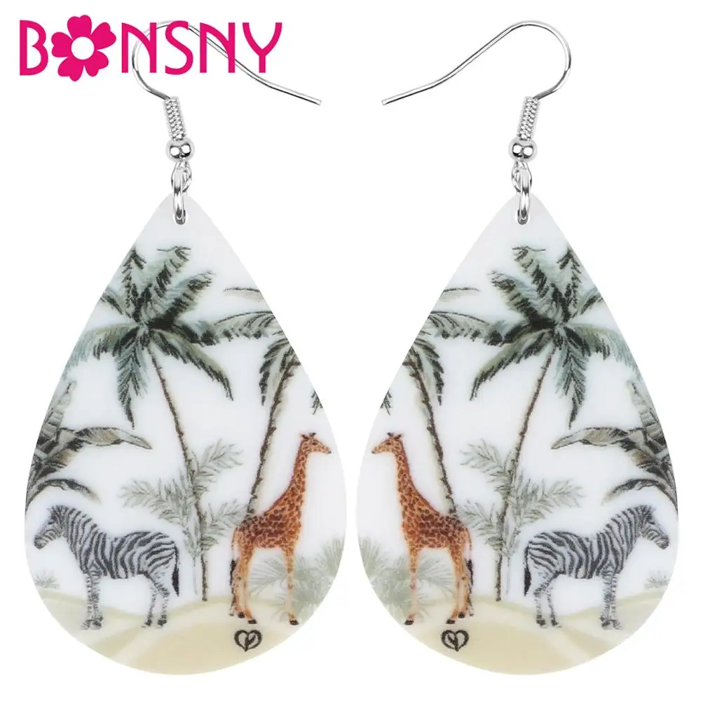 Bonsny акриловый каплевидный Жираф Олень кокос искусственное животное Висячие