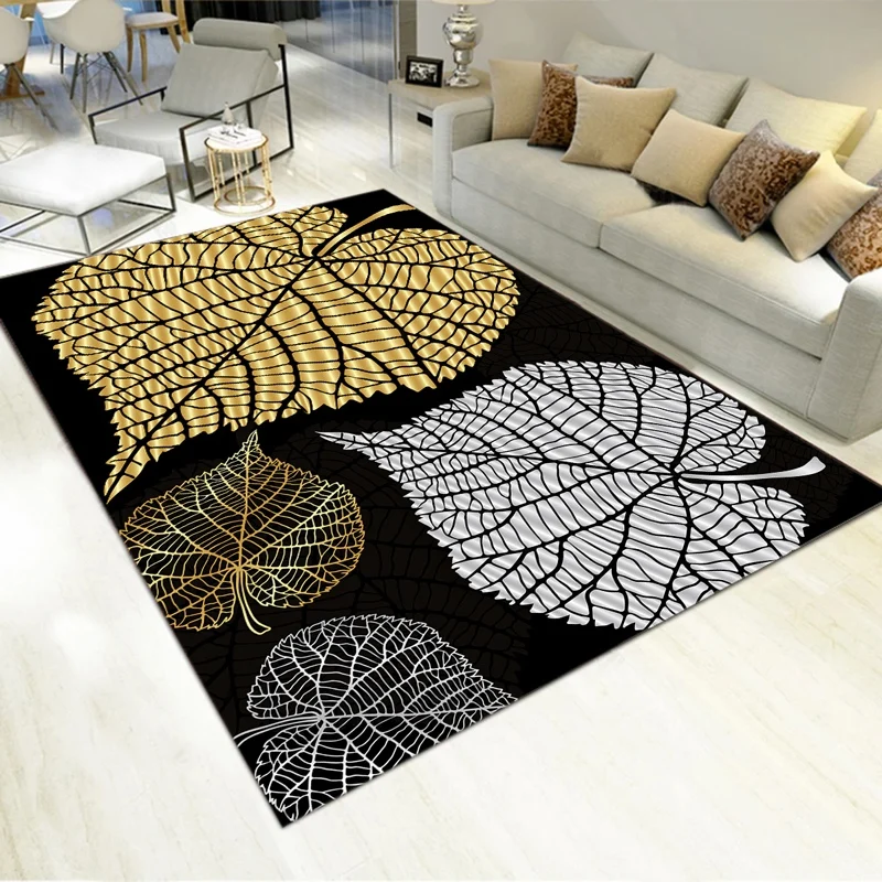 Дизайн листьев ковер мягкий Кристальный бархат моющийся нескользящий декоративный коврик для гостиной спальни коврик для гостиной tm