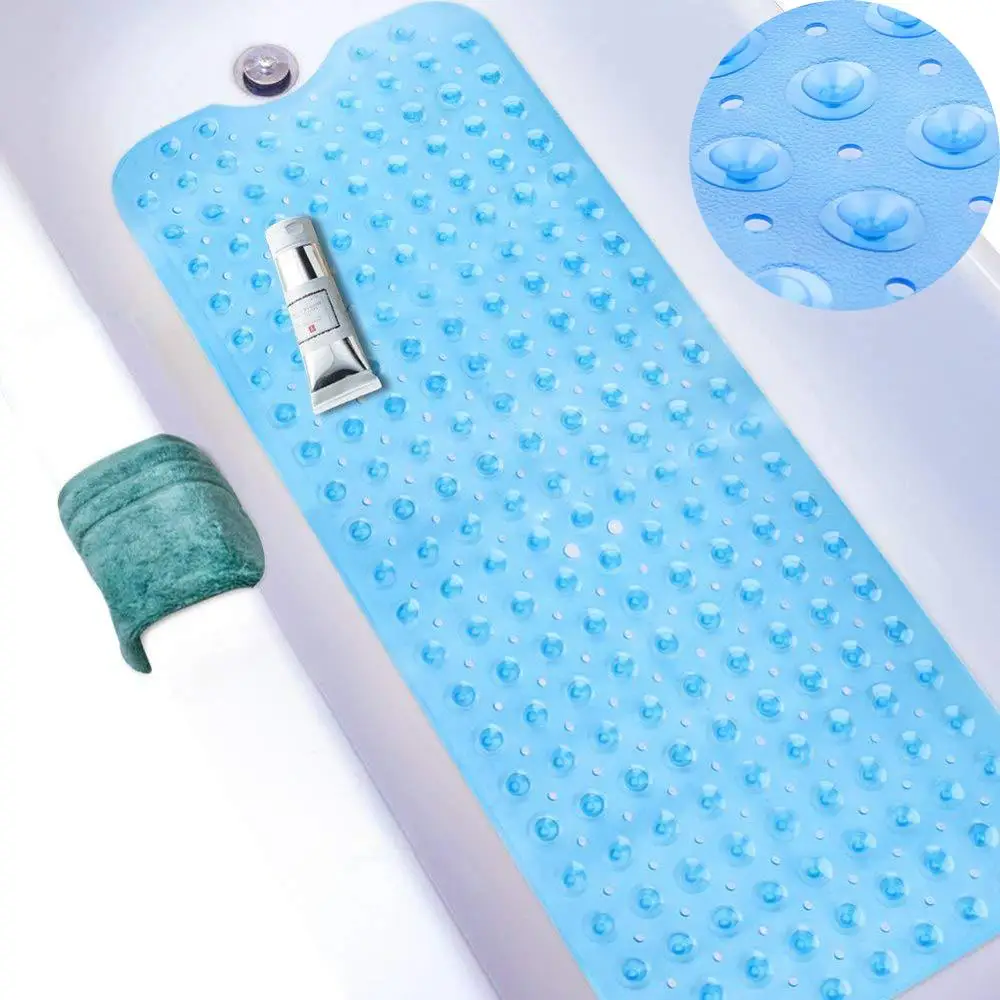 Anti-Slip PVC Shower Mat Bathroom Accessories Set 100x40cm 2Pcs For Kids