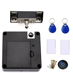 Serrure intelligente en bois de 13.56M, serrure électrique Invisible pour tiroir, sans clé, RFID, carte IC, serrure numérique pour armoire 