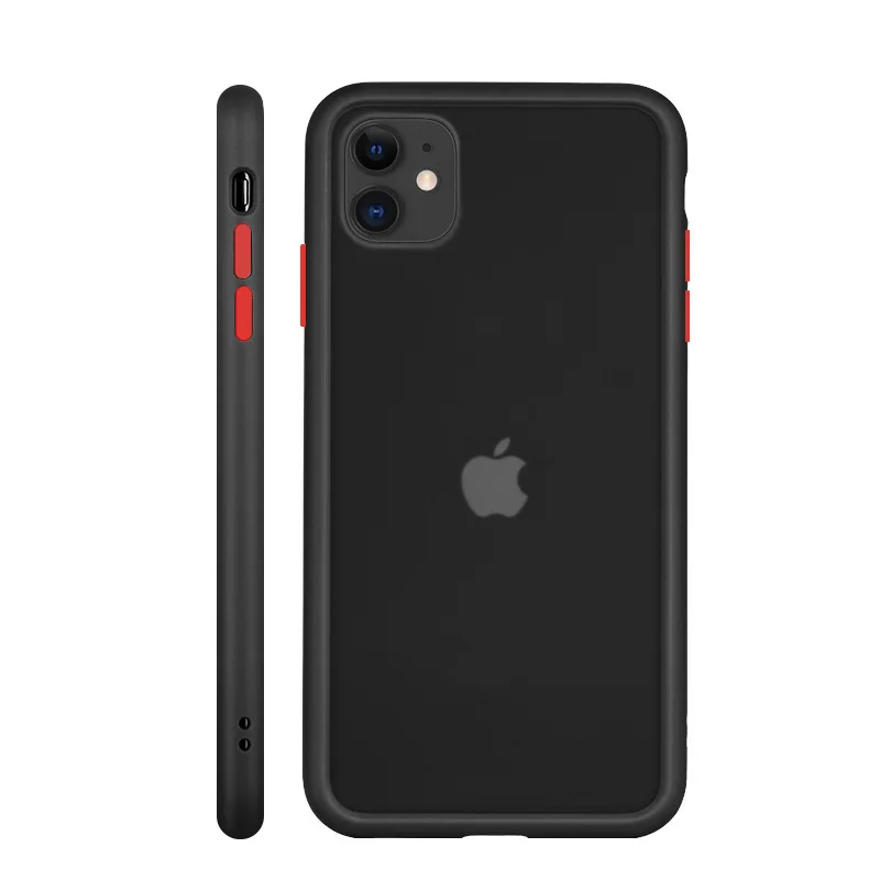 Mint Simple Matte Bumper Phone Case for iphone 11 Pro XR X XS Max 12 13 6 8 7 Plus Shockproof Soft TPU Silicone Clear Case Cover