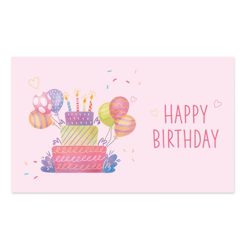 10 30pcs Happy Birthday Card Pink Birthday Labels Birthday Gift Decoration Party Message Card 9x5 4cm Card Business Cards Aliexpress