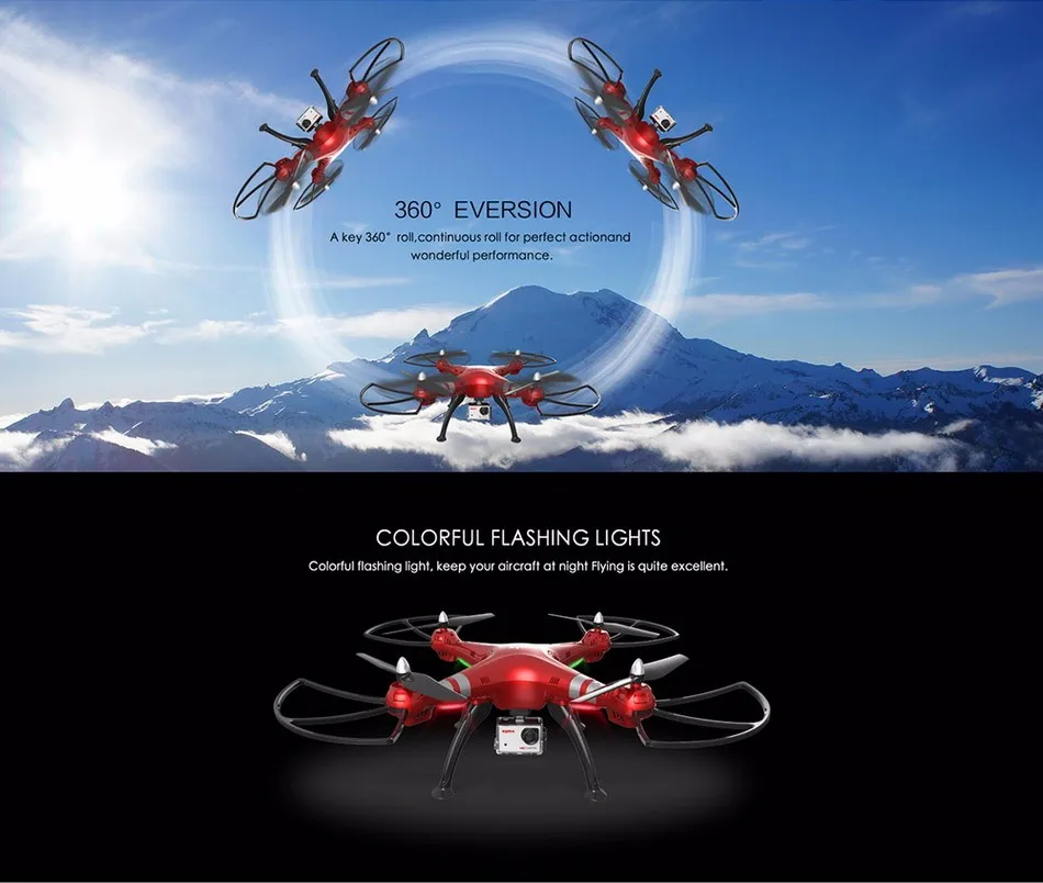 2016 Syma X8HG with 8MP HD Camera High Hold Mode 2.4G 4CH 6Axis RC Quadcopter RTF Vs MJX X101 Syma X8 X8G X8C X8W (8)