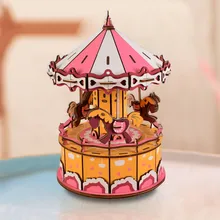 3D деревянная головоломка, Рождественская игрушка-музыкальная шкатулка, DIY Модель, набор для рукоделия, украшение дома, Рождественский праздничный подарок для детей, Juguete de navidad# J