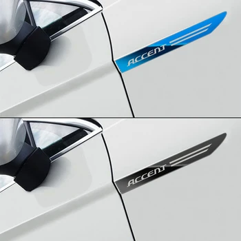

2pcs/set 3D Car Stickers Metal Leaf board side tail Logo Car Styling Tail Decal For Hyundai ACCENT 2009 2011-2020